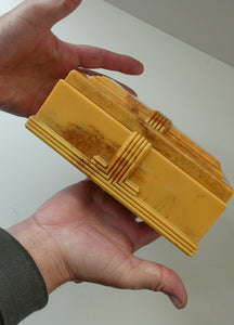 1930s ART DECO Heavy Early Plastic Cigar or Cigarette Box by Buttner Pipe Company