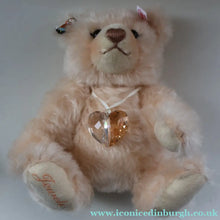 Load image into Gallery viewer, BOXED: Highly Collectable "Jewels" Vintage 2007 SWAROVSKI STEIFF BEAR with Christmas Crystal Heart Pendant (669873)
