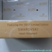 Load image into Gallery viewer, BOXED: Highly Collectable "Jewels" Vintage 2007 SWAROVSKI STEIFF BEAR with Christmas Crystal Heart Pendant (669873)

