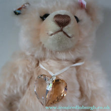 Load image into Gallery viewer, BOXED: Highly Collectable "Jewels" Vintage 2007 SWAROVSKI STEIFF BEAR with Christmas Crystal Heart Pendant (669873)
