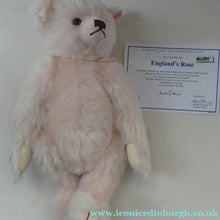 Load image into Gallery viewer, STEIFF LIMITED EDITION Teddy Bear 2007. BRITISH COLLECTORS CLUB. English Rose (Princess Diana)
