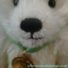Load image into Gallery viewer, Limited Edition Danbury Mint / Steiff PISCES Small White Mohair Teddy Bear. 9 inches

