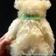 Load image into Gallery viewer, Limited Edition Danbury Mint / Steiff PISCES Small White Mohair Teddy Bear. 9 inches
