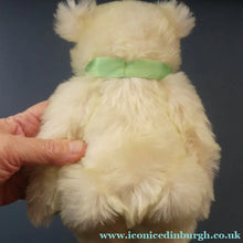 Load image into Gallery viewer, Limited Edition Danbury Mint / Steiff PISCES Small White Mohair Teddy Bear. 9 inches
