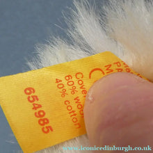 Load image into Gallery viewer, Limited Edition Danbury Mint / Steiff PISCES Small White Mohair Teddy Bear. 9 inches
