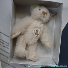 Load image into Gallery viewer, BOXED Collectable Miniature Steiff Club Membership Gift 2008. White Alpaca Bear with Certificate (420832)
