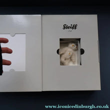 Load image into Gallery viewer, BOXED Collectable Miniature Steiff Club Membership Gift 2008. White Alpaca Bear with Certificate (420832)
