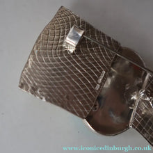 Load image into Gallery viewer, Scottish Silver &amp; Turquoise Designer Brooch by Sheana M. Stephen. Edinburgh Hallmarked 2008
