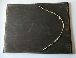 Antique Scottish School ART NOUVEAU Brass Mirror with Scrolls and Butterfly Decoration