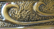 Load image into Gallery viewer, Antique Scottish School ART NOUVEAU Brass Mirror with Scrolls and Butterfly Decoration
