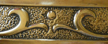 Load image into Gallery viewer, Antique Scottish School ART NOUVEAU Brass Mirror with Scrolls and Butterfly Decoration
