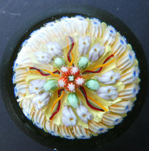 Load image into Gallery viewer, VASART Scottish Glass Paperweight with 5 Spokes; with yellow ground

