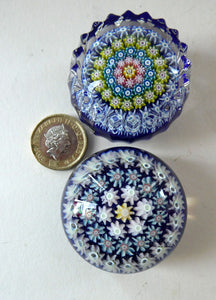 Cute MINIATURE PAIR of Scottish Glass Paperweights. One is a Perthshire and the Other is Strathearn