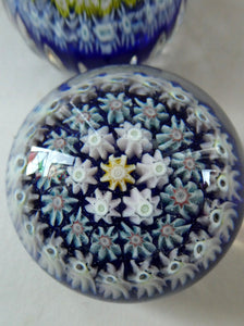 Cute MINIATURE PAIR of Scottish Glass Paperweights. One is a Perthshire and the Other is Strathearn