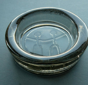 1960s Smoky Grey Moulded Glass Bowl by Erik Hoglund for Kosta Boda