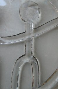 1960s Smoky Grey Moulded Glass Bowl by Erik Hoglund for Kosta Boda