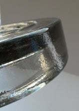 Load image into Gallery viewer, 1960s Smoky Grey Moulded Glass Bowl by Erik Hoglund for Kosta Boda
