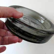Load image into Gallery viewer, 1960s Smoky Grey Moulded Glass Bowl by Erik Hoglund for Kosta Boda

