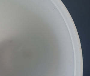Vintage French Art Glass. SEVRES Cristalleries White & Yellow Opaline  Goblet