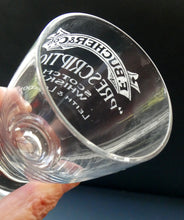 Load image into Gallery viewer, Rare 1890s Scottish Antique Whisky Dram Glass for Butcher &amp; Co. Prescription Whisky LEITH &amp; London
