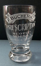 Load image into Gallery viewer, Rare 1890s Scottish Antique Whisky Dram Glass for Butcher &amp; Co. Prescription Whisky LEITH &amp; London
