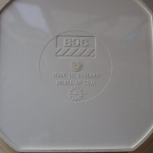 Load image into Gallery viewer, Vintage 1970s SPACE AGE Orange and White Sparklets Ice Bucket. Complete with Tongs in the Lid
