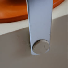 Load image into Gallery viewer, Vintage 1970s SPACE AGE Orange and White Sparklets Ice Bucket. Complete with Tongs in the Lid
