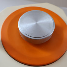 Load image into Gallery viewer, Vintage 1970s SPACE AGE Orange and White Sparklets Ice Bucket. Complete with Tongs in the Lid
