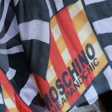 Load image into Gallery viewer, Vintage 2003 Long MOSCHINO Larioseta Como Olive Oyl Silk Scarf (with Original Orange Label)
