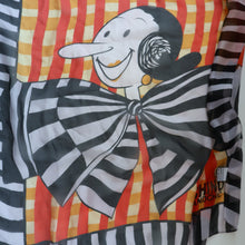 Load image into Gallery viewer, Vintage 2003 Long MOSCHINO Larioseta Como Olive Oyl Silk Scarf (with Original Orange Label)
