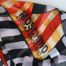 Load image into Gallery viewer, Vintage 2003 Long MOSCHINO Larioseta Como Olive Oyl Silk Scarf (with Original Orange Label)
