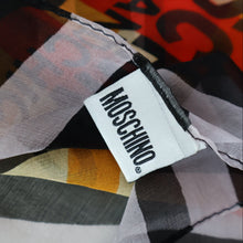 Load image into Gallery viewer, Vintage 2003 Long MOSCHINO Larioseta Como Olive Oyl Silk Scarf (with Original Orange Label)
