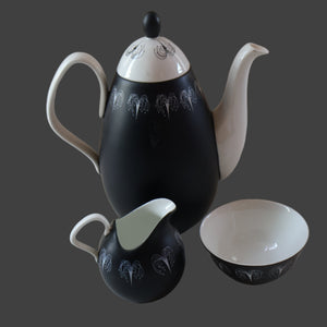 Fine 1950s FOLEY DOMINO Bone China Coffee Set. Designed by Hazel Thumpson