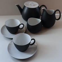 Load image into Gallery viewer, 1949 Porcelian &quot;Tea for Two&quot; Tea Set. &quot;Charcoal&quot; Design by Raymond Loewy for Rosenthal
