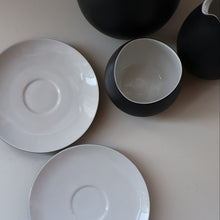 Load image into Gallery viewer, 1949 Porcelian &quot;Tea for Two&quot; Tea Set. &quot;Charcoal&quot; Design by Raymond Loewy for Rosenthal
