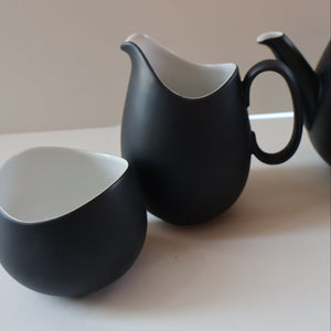 1949 Porcelian "Tea for Two" Tea Set. "Charcoal" Design by Raymond Loewy for Rosenthal