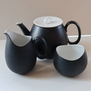 1949 Porcelian "Tea for Two" Tea Set. "Charcoal" Design by Raymond Loewy for Rosenthal