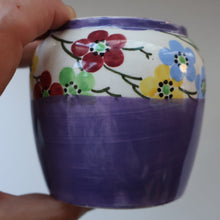Load image into Gallery viewer, SCOTTISH POTTERY. Sweet Little 1920s BOUGH Ceramic Pot or Miniature Vase. Pretty Hand Painted Floral Design

