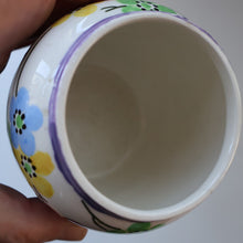 Load image into Gallery viewer, SCOTTISH POTTERY. Sweet Little 1920s BOUGH Ceramic Pot or Miniature Vase. Pretty Hand Painted Floral Design
