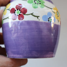 Load image into Gallery viewer, SCOTTISH POTTERY. Sweet Little 1920s BOUGH Ceramic Pot or Miniature Vase. Pretty Hand Painted Floral Design
