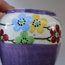 Load image into Gallery viewer, SCOTTISH POTTERY. Sweet Little 1920s BOUGH Ceramic Pot or Miniature Vase. Pretty Hand Painted Floral Design
