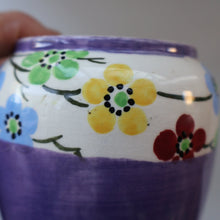 Load image into Gallery viewer, SCOTTISH POTTERY. Sweet Little 1920s BOUGH Ceramic Pot or Miniature Vase. Pretty Hand Painted Floral Design
