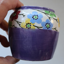 Load image into Gallery viewer, SCOTTISH POTTERY. Sweet Little 1920s BOUGH Ceramic Pot or Miniature Vase. Pretty Hand Painted Floral Design
