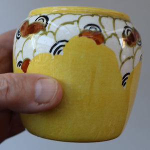 SCOTTISH POTTERY. Sweet Little 1920s BOUGH Ceramic Pot or Miniature Vase. Pretty Hand Painted Floral Design