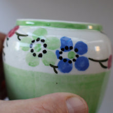 Load image into Gallery viewer, SCOTTISH POTTERY. Sweet Little 1920s BOUGH Ceramic Pot or Miniature Vase. Pretty Hand Painted Floral Design
