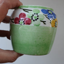 Load image into Gallery viewer, SCOTTISH POTTERY. Sweet Little 1920s BOUGH Ceramic Pot or Miniature Vase. Pretty Hand Painted Floral Design
