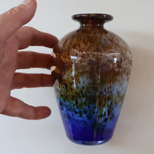 Load image into Gallery viewer, 1970s Isle of Wight AURENE Bottle Vase with Large Ball Stopper by Michael Harris with Flame Pontil
