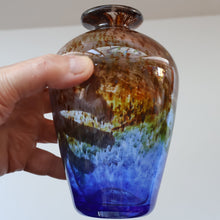 Load image into Gallery viewer, 1970s Isle of Wight AURENE Bottle Vase with Large Ball Stopper by Michael Harris with Flame Pontil
