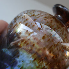 Load image into Gallery viewer, 1970s Isle of Wight AURENE Bottle Vase with Large Ball Stopper by Michael Harris with Flame Pontil
