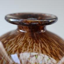 Load image into Gallery viewer, 1970s Isle of Wight AURENE Bottle Vase with Large Ball Stopper by Michael Harris with Flame Pontil
